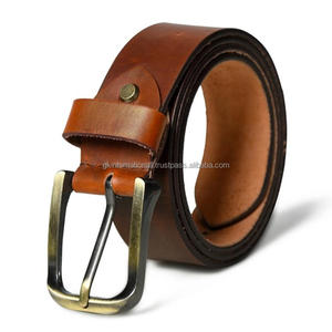 Classic Tan premium Leather casual <b>belt</b> for <b>men</b> with changeable Antique Brass single prong <b>buckle</b> <b>belt</b> custom sizes - Product Image 1