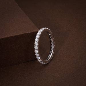 Meilleures ventes Or blanc 18 carats 0,60 ct. Bague Éternité Vintage en Diamant de Laboratoire Plaqué Rhodium Certifiée IGI pour les Occasions Festives - Product Image 6