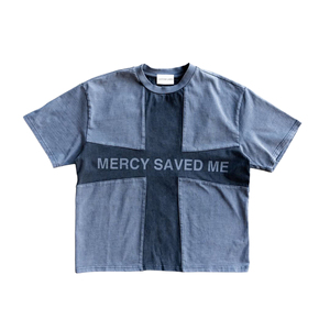 T-shirts surdimensionnés personnalisés pour hommes, en tissu épais, style vintage délavé, avec impression en relief et tissu contrastant - Product Image 5