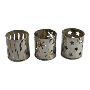 Portavelas de Hierro Hecho a Mano, Ecológico, con Acabado Moderno, para Velas T-light, Decoración Festiva para el Hogar, Villa, Cena - Product Image 1