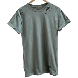 T-shirt personnalisé tendance en gros, effet vieilli, qualité supérieure, 100 % coton, pour un look décontracté ou streetwear, impression personnalisée unisexe - Product Image 2
