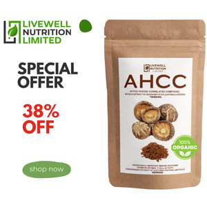 Livewell Nutrition AHCC Poudre de champignons Shiitake 100g Complément alimentaire biologique pour soutenir le système immunitaire - Product Image 6