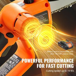 La sega a palo della batteria 2-in-1 senza fili 20V 2Ah Mini motosega 5 \ "capacità di taglio portata di 8 piedi per la potatura dei rami degli alberi include - Product Image 5