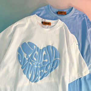 T-shirt à impression en relief, fabricant OEM, haute qualité, 100% coton, logo personnalisé, t-shirt surdimensionné pour hommes 2024 - Product Image 6