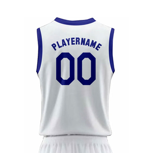Ensemble Maillot et Short de Basketball Unisexe Blanc 2026 – Débardeur Col V Sans Manches et Short Dégradé OEM – Anti-humidité, Respirant, Séchage Rapide - Product Image 4