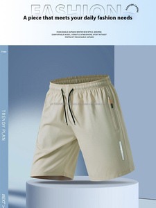 Pantalones cortos deportivos de verano para hombre, de punto transpirable, de secado rápido y seda helada, de talla grande, sueltos, informales, para correr - Product Image 5