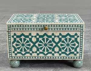 Caja de Joyería Rectangular Moderna con Incrustaciones Marroquíes y Cierre Magnético, con Tapas Lisas para Almacenamiento y Regalo Decorativo para el Hogar - Product Image 2