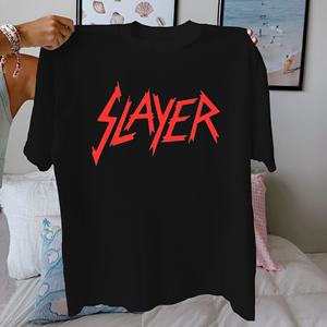 T-<span class=keywords><strong>shirt</strong></span> comoda in puro cotone da donna <span class=keywords><strong>SLAYER</strong></span> - Product Image 2