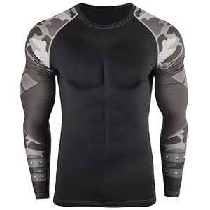 Camisetas de compresión sublimadas personalizadas unisex manga larga BJJ Rashguard MMA con logotipo personalizado tela de LICRA para hombre Rash Guard - Product Image 1