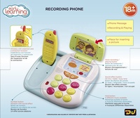 D.J. Jouets pour enfants, jeux de simulation éducatifs, téléphone enregistreur, jouet téléphone réel avec effets sonores, nécessite 2 piles AA (non incluses)