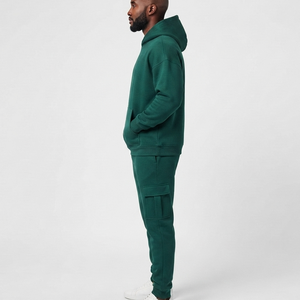 High Quality Manufacturer Custom <b>Hoodie</b> and Sweatpants Tracksuit Set Blank <b>500</b> <b>GSM</b> 100% Cotton Fleece Heavyweight For Men - Product Image 5