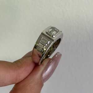 Emerald Cut Lab Grown Diamond Wedding Band 1.50 Carat <b>Men</b> Wholesale 14k 18k Gold Bezel <b>Set</b> Step Cut Engagement <b>Ring</b> Manufacturer - Product Image 4