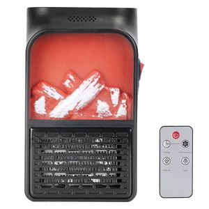 Stufa Elettrica 800W con Spina Orientabile a 360 Gradi, Riscaldatore da Parete con Temperatura Regolabile, 2 Velocità del Vento, Telecomando - Product Image 3