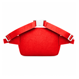 Bolso de cintura personalizado de la hermandad Delta Sigma Theta, rojo y blanco, estilo casual, con logo bordado y bolsillo con cremallera para ropa griega femenina. - Product Image 3