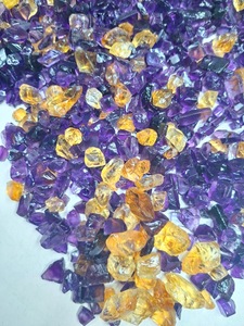 Mélange de pierres brutes naturelles de citrine et d'améthyste |   Pierres de cristal brutes de formes et tailles variées, vente en gros pour bijoux, guérison et décoration - Product Image 3