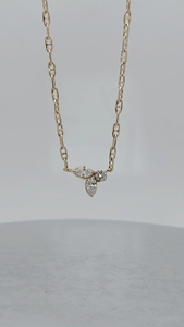 Yellow Gold Marquise Cut Diamond <b>Flower</b> <b>Bracelet</b> Claw Setting Classic Style Women's Everyday Wear Chain Link <b>Bracelet</b> - Product Image 2