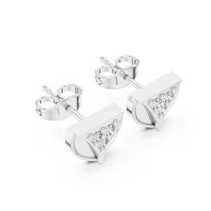 ต่างหูเพชรทรงกลมทองคำ 14K สำหรับผู้หญิง |   เพชรที่เพิ่งเพาะเลี้ยง - Product Image 6