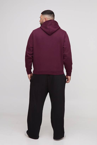 Sweat à capuche pour homme en coton 100% lourd, uni, coupe classique, avec logo personnalisé et tissu polaire - Product Image 5