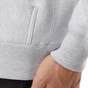 Sweat-shirt à capuche épais pour homme en molleton de coton premium, couleur gris chiné, avec logo personnalisé, OEM ODM, décontracté - Product Image 6