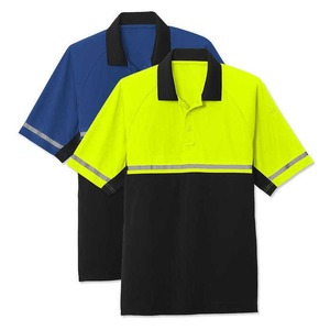 Polo de travail personnalisé en polyester, imperméable, réfléchissant, haute visibilité, t-shirt de sécurité aux couleurs fluorescentes - Product Image 6