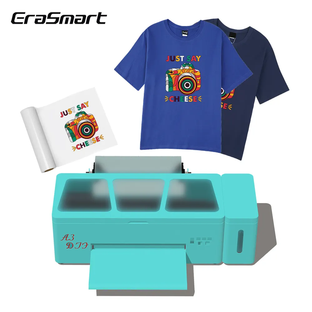 T-shirt numérique EraSmart Mini 12 pouces DTF Designs Imprimante textile A3 à jet d'encre Imprimante DTF à transfert de chaleur pour chemises
