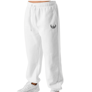 Women's <b>White</b> Oversized Sweatpants Relaxed Fit Premium Fleece <b>Jogger</b> Pants Casual Workout Gym Training Everyday Sportswear - Product Image 3