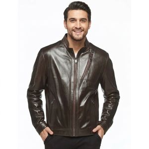 Custom Size Casual Wear Genuine Fashion <b>Leather</b> <b>Jacket</b> for <b>Men</b> 2026 New Arrival High Quality Fashion <b>Men</b> <b>Leather</b> <b>jacket</b> for <b>mens</b> - Product Image 6