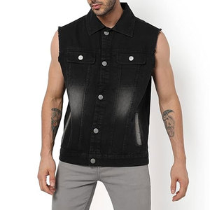 <b>Men</b> Casual Breathable <b>Winter</b> Jeans <b>Vest</b> 100% Cotton Stylish Daily Fashion Comfortable Button Front - Product Image 1