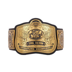 Ceintures de championnat du monde WWE en cuir véritable pour les équipes de lutte - Product Image 1