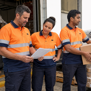Custom Uniform Durable High Visibility Work Polo <b>Bird</b> Eye Polyester Quick Dry Logistics Workwear Workwear Manufacturer - Product Image 4