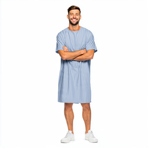 Uniforme Médico Unisex para Doctor/Enfermera, Transpirable, Tejido de Punto, 100% Algodón, Personalizable, Bata para Pacientes en Venta - Product Image 5