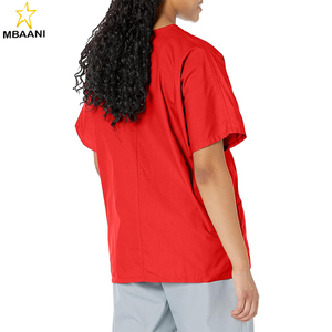 เสื้อสครับสำหรับผู้หญิง คอวี ทรงดั้งเดิม แขนโดลแมน ผ้าทนต่อการซีดจาง - Product Image 6