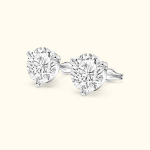 Diamantes de Laboratorio de Lujo con Claridad VVS2 D, 1.0-4.0 Quilates, 14 Quilates, Montura Martini, Diamantes Cultivados en Laboratorio Redondos, Pendientes para Mujer, Pendientes de Novia, Venta al por Mayor - Product Image 2