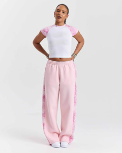 Custom Logo <b>Womens</b> Field Oversized Wide Leg <b>Joggers</b> With <b>Camo</b> Print Panelling Cotton Blended Breathable <b>Women's</b> Pants & Trousers - Product Image 5