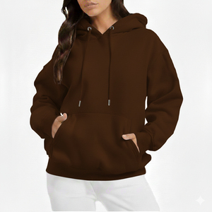 Sudadera con Capucha Estampada y Forrada para Mujer, Estilo Casual, Talla Grande, Servicio OEM, Alta Calidad, Felpa Suave, Ropa de Invierno Cálida, 100% Algodón en la Parte Delantera - Product Image 1