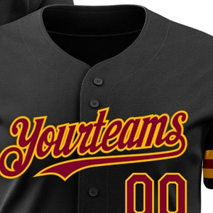 Maillot de baseball classique, design athlétique, grande taille, personnalisable, 100 % polyester, respirant, anti-humidité, anti-UV - Product Image 3