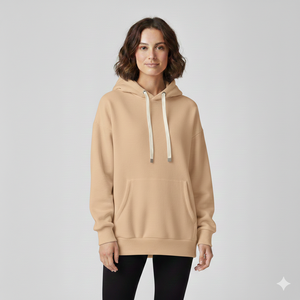 Sweat à capuche pour femme, vêtement décontracté d'hiver, 100% coton, logo sur le devant, matière douce, manches longues, respirant, séchage rapide, poches doublées - Product Image 3