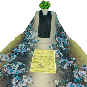 Robe de soirée tissée en voile de style flammé élégant femmes haute qualité Allemagne bleu Royal rose impression numérique mariages été - Product Image 5