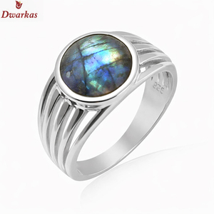 Bague classique élégante en argent sterling 925 avec pierre précieuse rutile noire sertie clos pour homme et femme, idéale pour les fêtes - Product Image 5