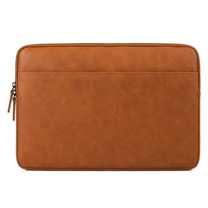 Housse d'ordinateur portable moderne en cuir véritable durable, fine, résistante à l'eau, légère et sécurisée - Product Image 1