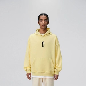 French Terry Solid Polyester/Cotton 320g Oversized Hoodie for Men Pockets Eco-Friendly Winter Unlined Wholesale Streetwear - Product Image 1