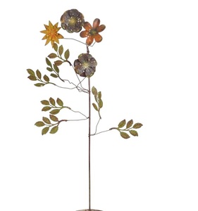 Estacas Espirales de Jardín de Lámina de Hierro con Diseño de Hoja de Bronce, Acabado Antiguo, Calidad Duradera, Tamaño Personalizado - Colecciones AB - Product Image 3