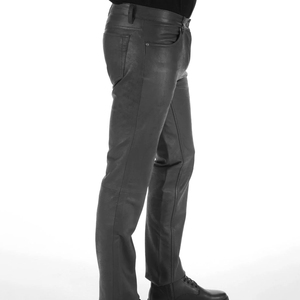 Pantalon en cuir pour homme, design personnalisé de haute qualité, tendance, 100% cuir véritable / Pantalon en cuir pour homme, best-seller, élégant, en cuir véritable - Product Image 4