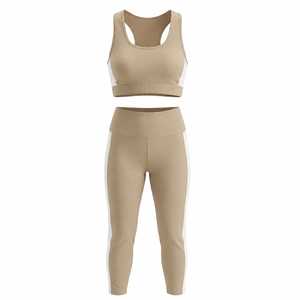 Conjunto de Yoga de 2 Piezas para Mujer, Ropa Deportiva Elástica, Transpirable, para Gimnasio, Entrenamiento y Ejercicio - Product Image 1