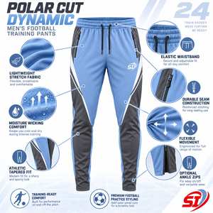 Custom <b>Mens</b> Polar Cut Soccer Training <b>Pants</b> <b>Stretch</b> Quick Dry Football Joggers Lightweight Drawstring Closure Spandex/Cotton - Product Image 5