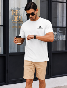 T-shirt décontracté pour homme AMY Brand, 100 % coton, manches courtes, uni, respirant, coupe classique, logo personnalisé brodé sur le devant, vente en gros - Product Image 3