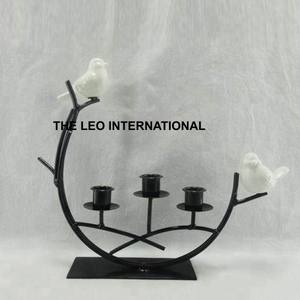 Porte-bougie décoratif de style européen pour la maison, en acier inoxydable et béton, forme ronde unique. - Product Image 2