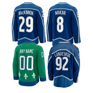 Maillot de hockey sur glace personnalisé en polyester, service OEM, vente en gros, haute qualité, 180g, dernier design, vêtements de sport d'équipe - Product Image 1