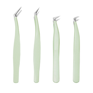 ชุดแหนบคิ้วสแตนเลสโค้ง สีเขียว 4 ชิ้น ทนทาน สไตล์ทันสมัย - Product Image 2