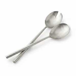 Leaf Design Handle Glam <b>Gold</b> Salad Serving Set High Mirror Polish Metal <b>Spoon</b> and Fork Elegant Design Rust Resistant Flatware - Product Image 4